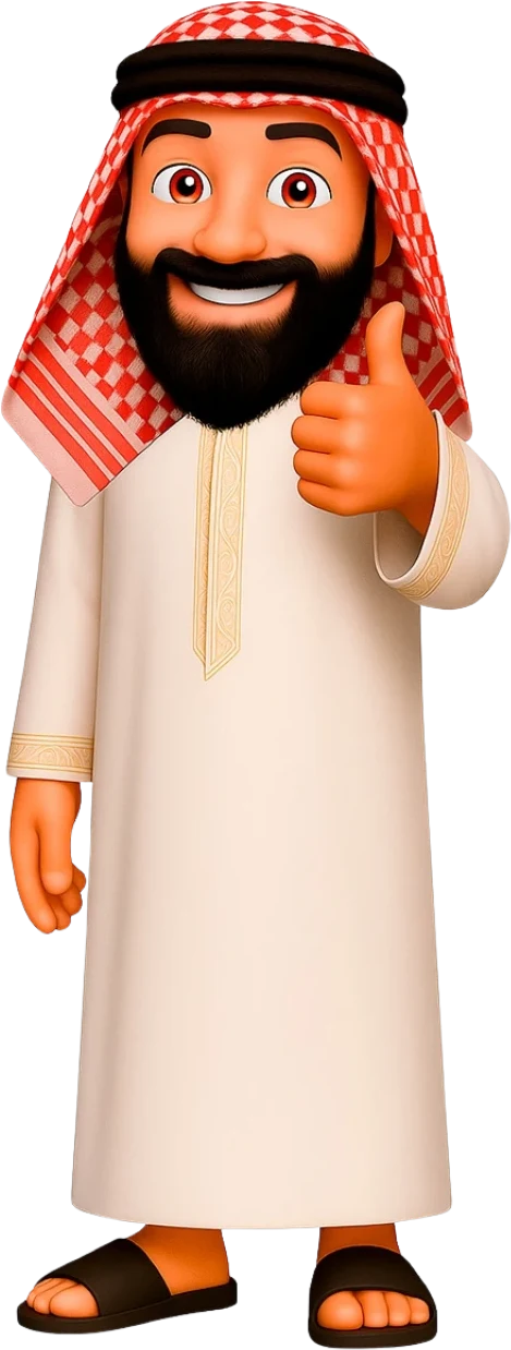 Mascote do Sheik fazendo joinha